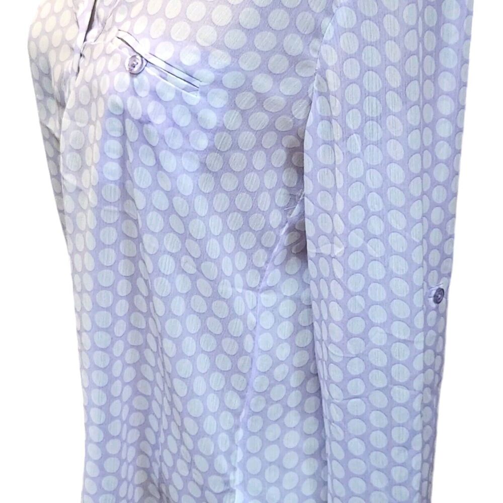 Kut From The Kloth Women’s Semi Sheer Blouse Size S Lavender Long Sleeve Top NWT - Picture 3 of 7